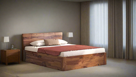 Sheesham wood Storage bed