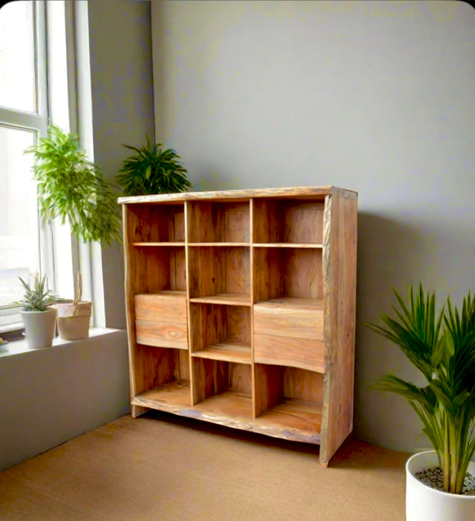 Un-cut tree Bookshelf/Display Cabinet