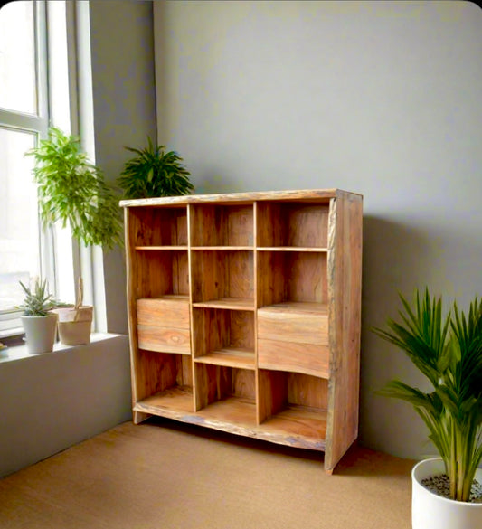 Un-cut tree Bookshelf/Display Cabinet