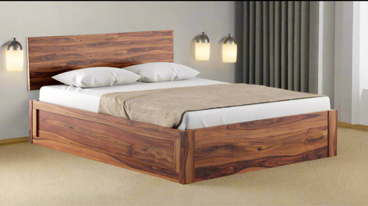 Teak wood bed with storage (king size)