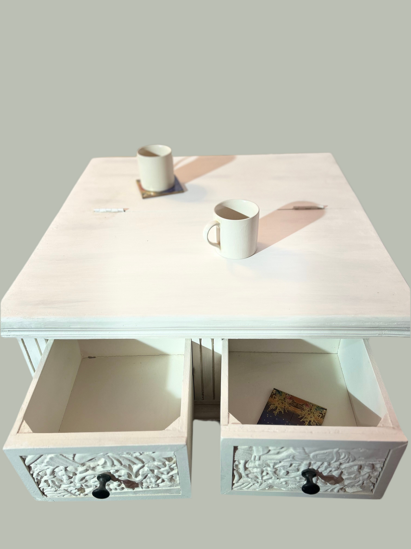 Kruthika’s Dastarkhwan (lower sitting table) with secret storage