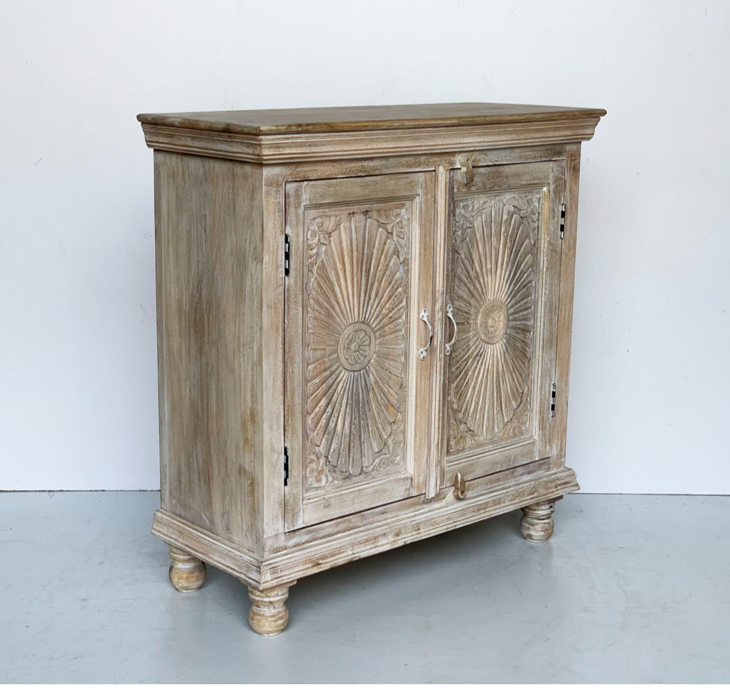 Distressed crockery cabinet