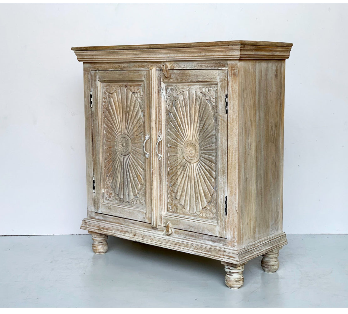 Distressed crockery cabinet