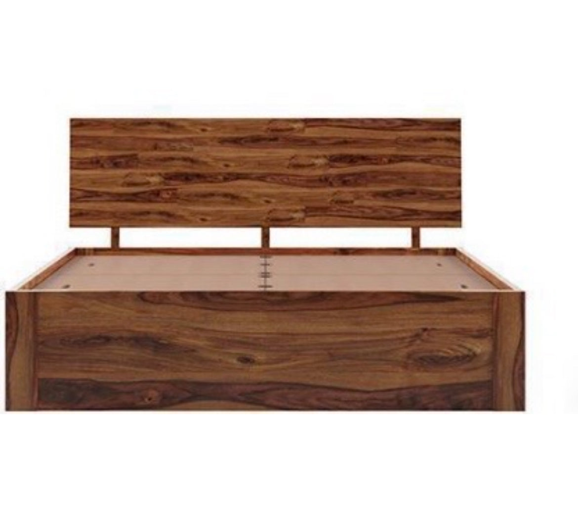 Teak wood bed with storage (king size)