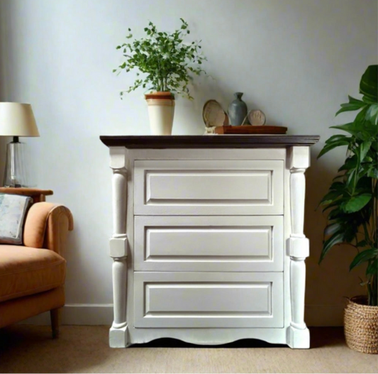 Victorian White Chest of Drawers