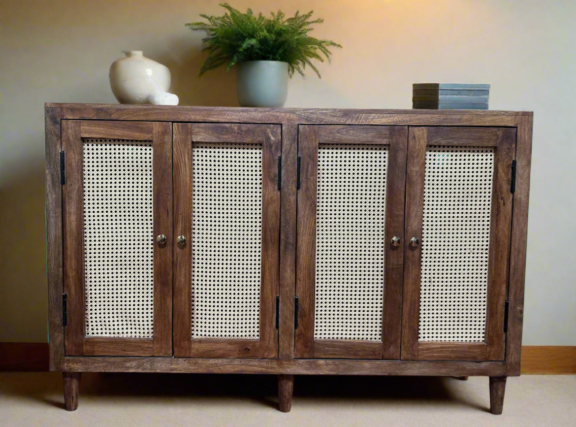 Rattan 4 door elsa’s cabinet